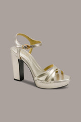 Donna Karan | SPENCER METALLIC PLATFORM SANDAL