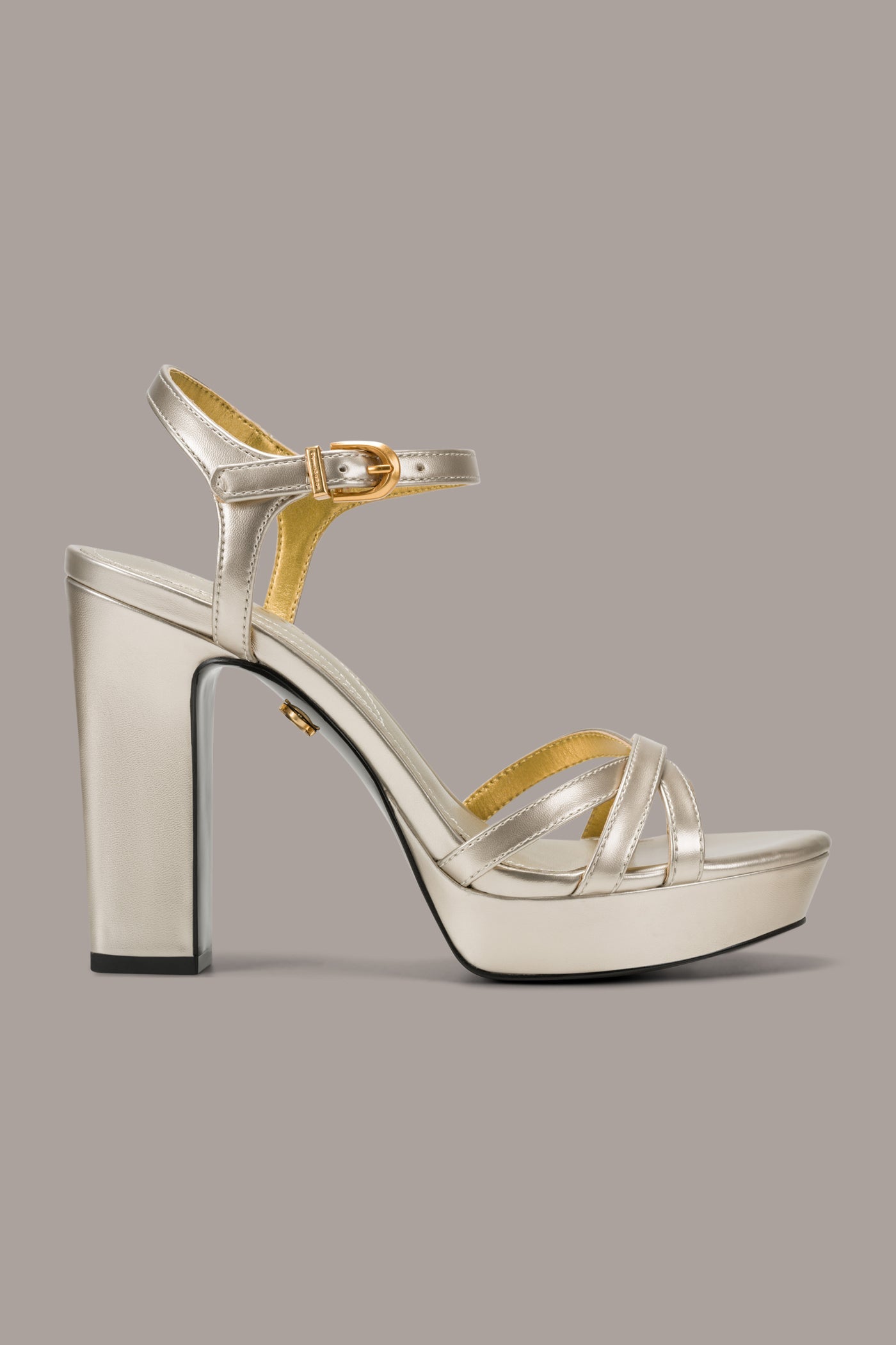 Donna Karan | SPENCER METALLIC PLATFORM SANDAL