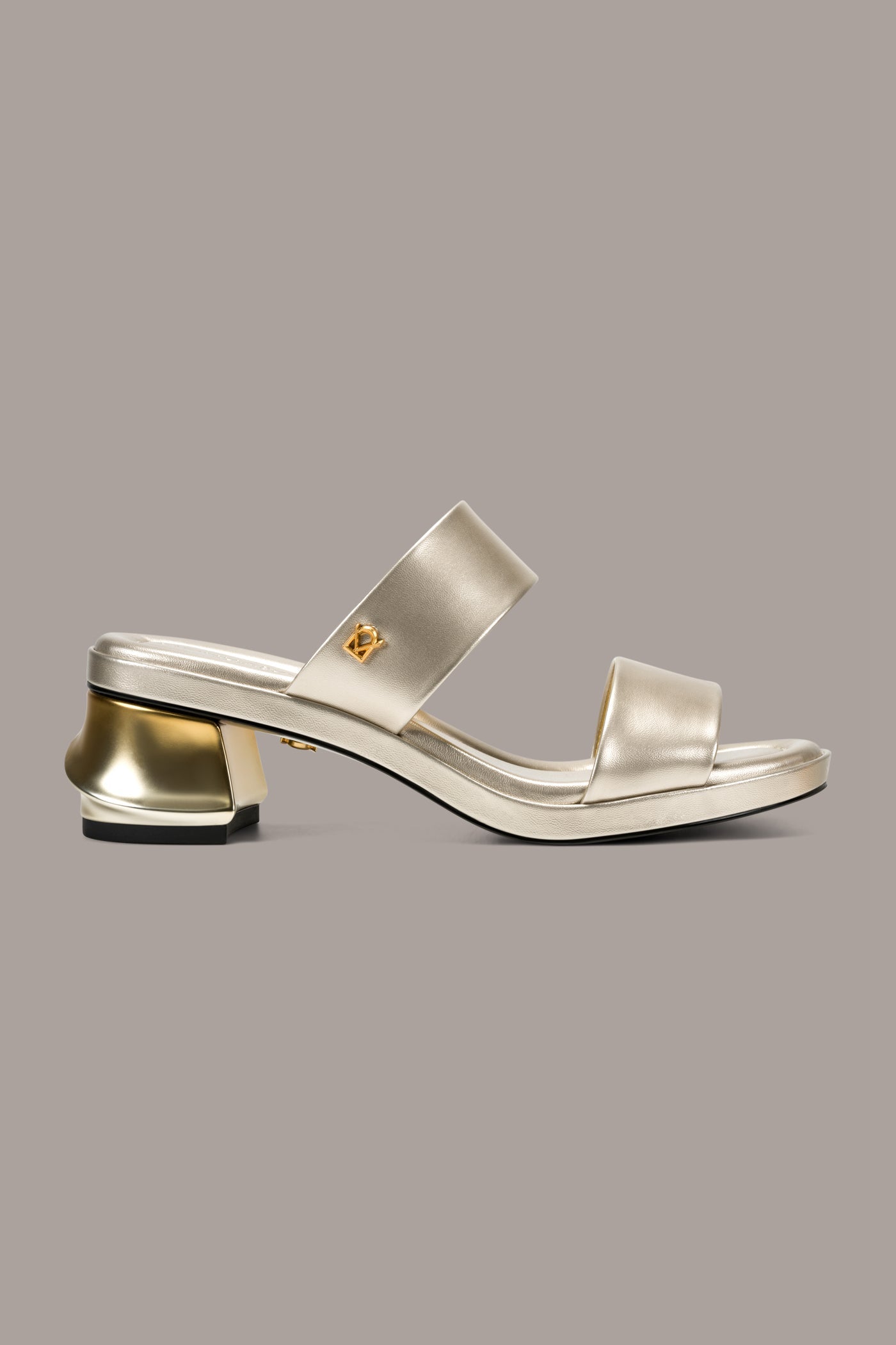 Donna Karan | TEAGAN METALLIC MULE SANDAL