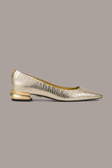 Donna Karan | SAVITA METALLIC CROC-EFFECT FLAT