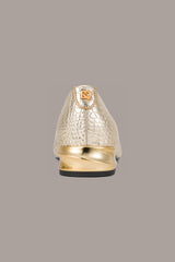 Donna Karan | SAVITA METALLIC CROC-EFFECT FLAT