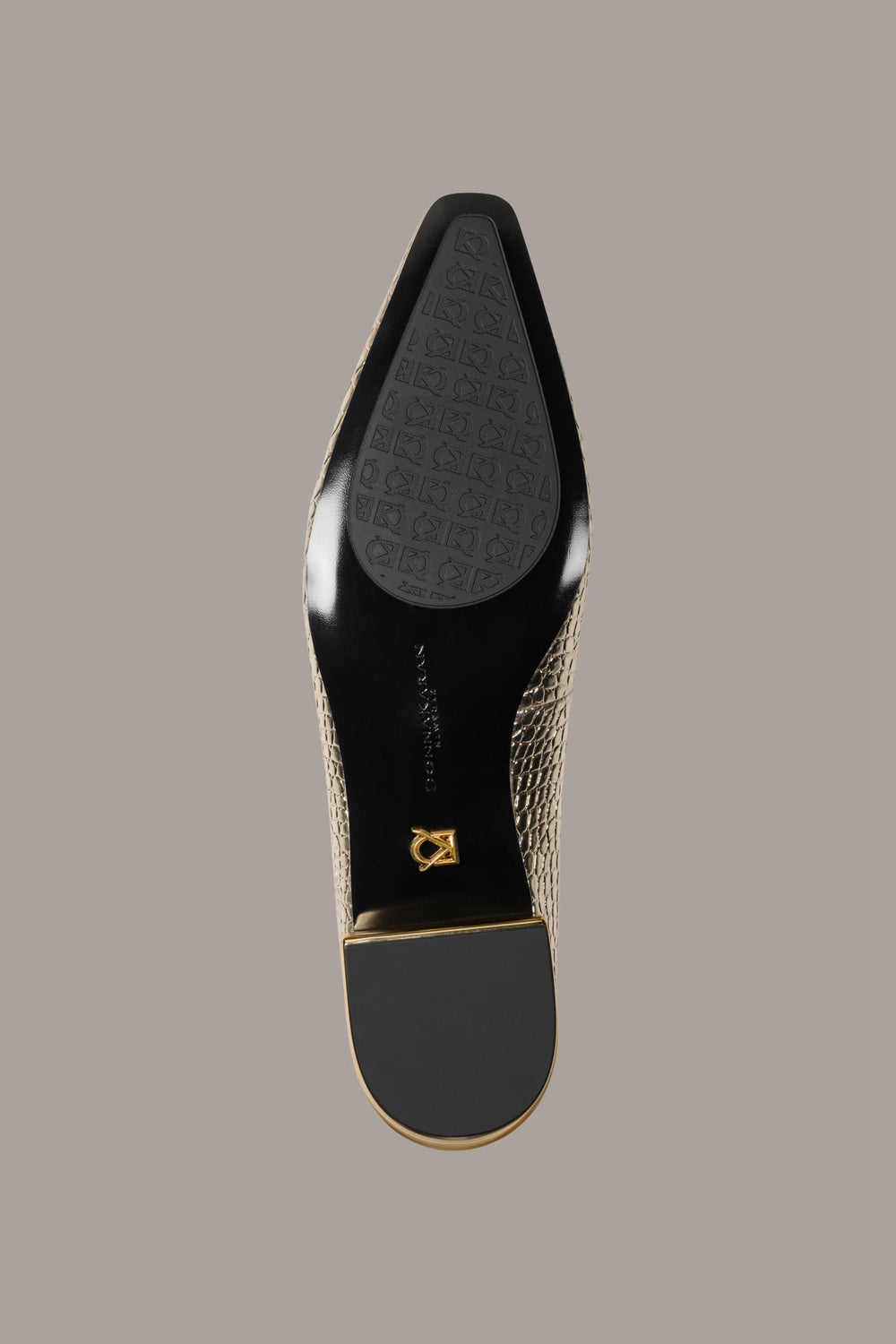 Donna Karan | SAVITA METALLIC CROC-EFFECT FLAT
