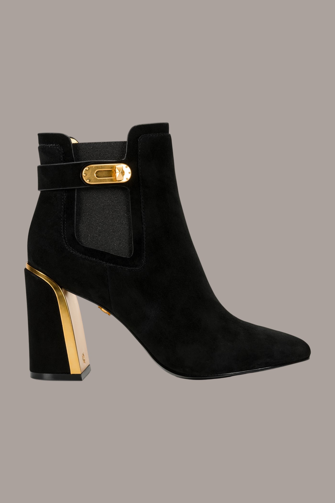 Donna Karan | RAINE SUEDE GOLD-TRIMMED CHELSEA BOOTIE