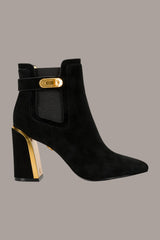Donna Karan | RAINE SUEDE GOLD-TRIMMED CHELSEA BOOTIE