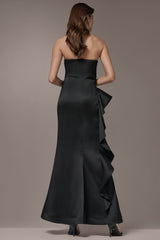 Donna Karan | TAFFETA STRAPLESS RUFFLE GOWN