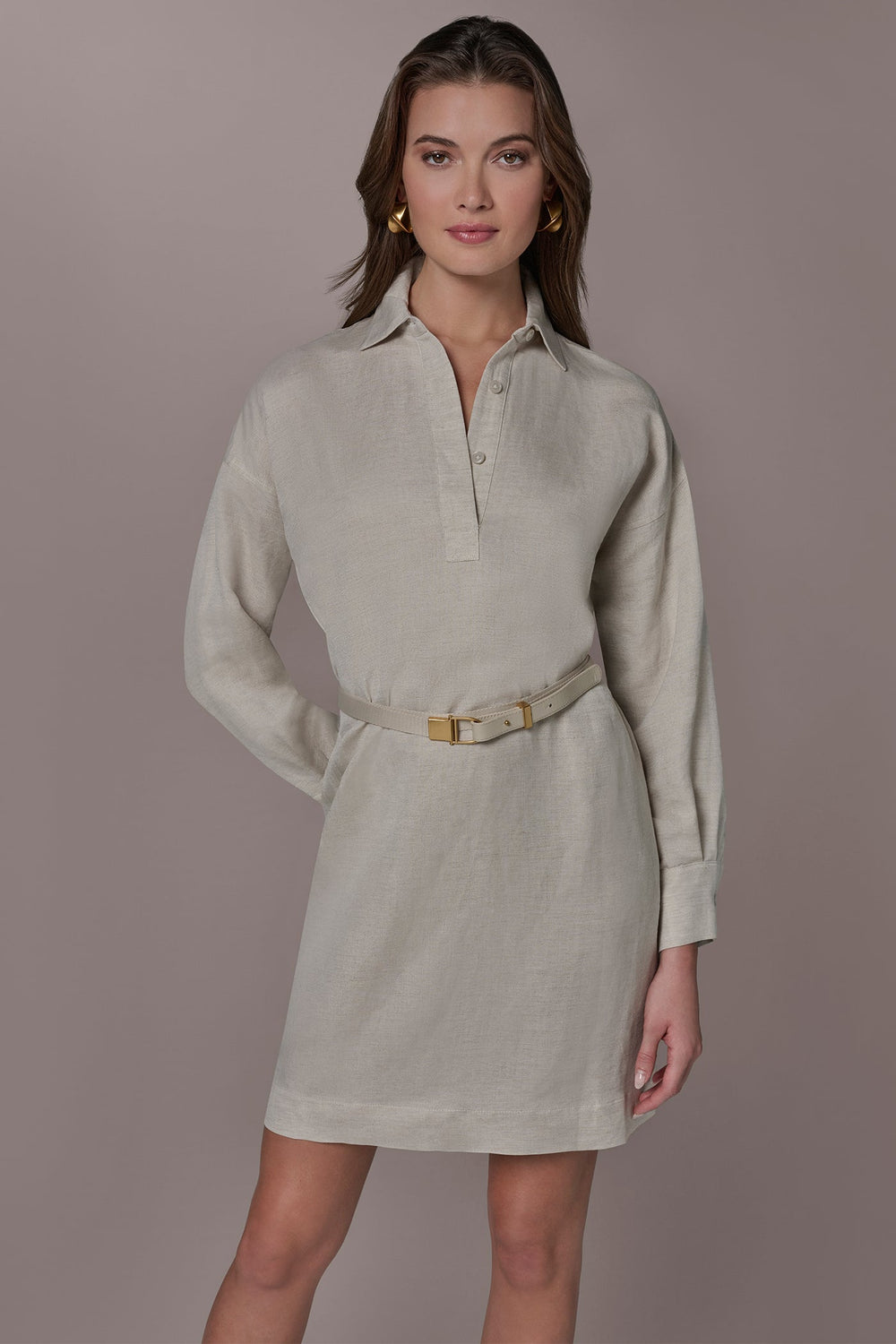 Donna Karan | LINEN-BLEND SHIRT DRESS