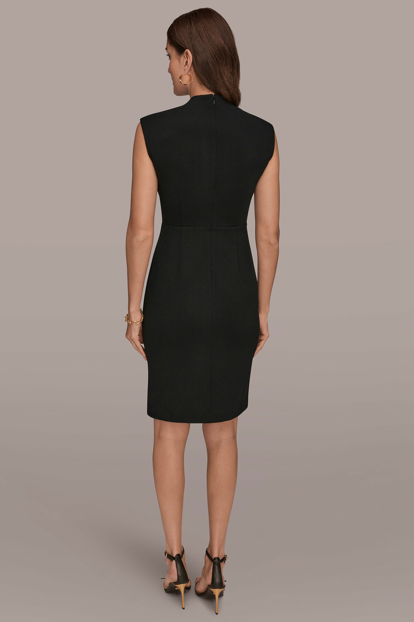 Donna Karan | SLEEVELESS WRAP SHEATH DRESS