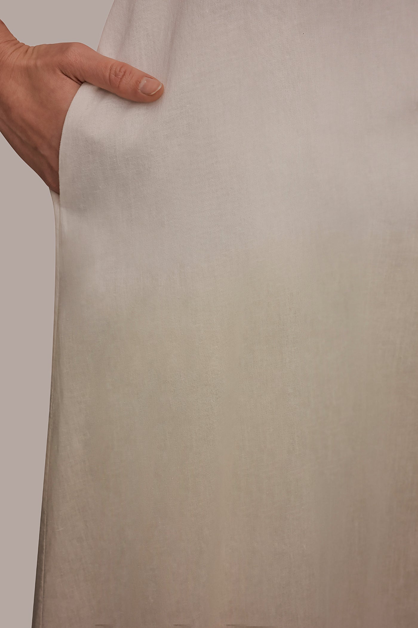 Donna Karan | LINEN-BLEND SLEEVELESS OMBRÉ TWIST-BACK MIDI HALTER DRESS