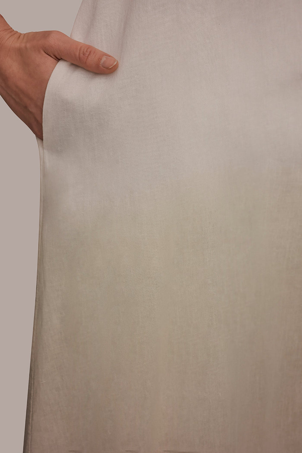 Donna Karan | LINEN-BLEND SLEEVELESS OMBRÉ TWIST-BACK MIDI HALTER DRESS
