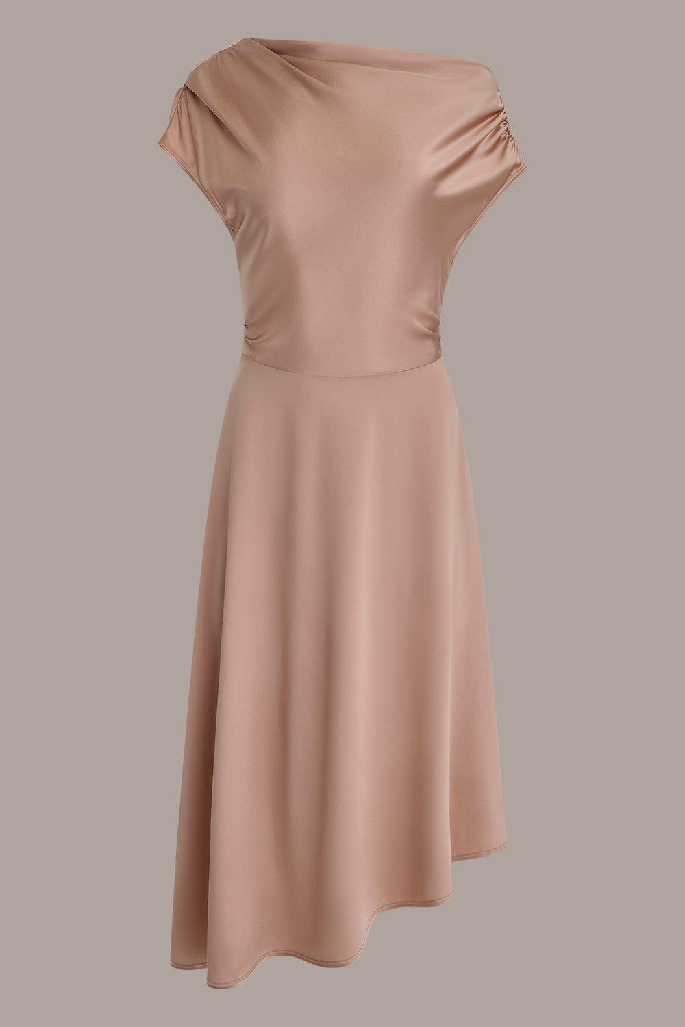 Donna Karan | SILK-CHARMEUSE MIDI A-LINE DRESS