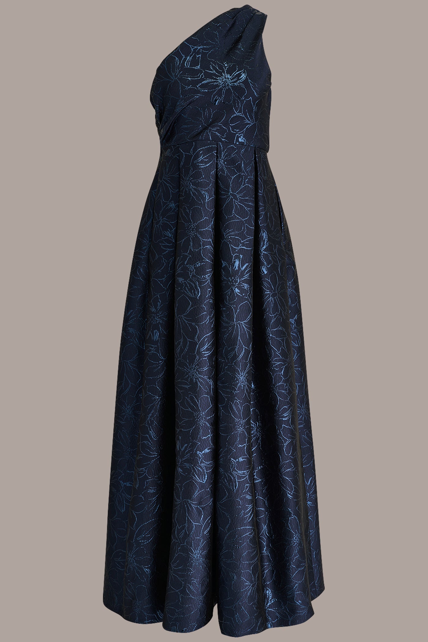 Donna Karan | METALLIC FLORAL-JACQUARD ONE-SHOULDER BALL GOWN