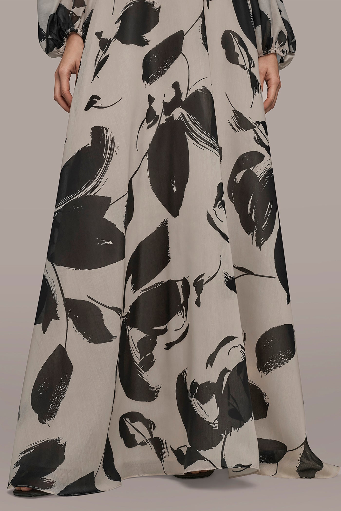 Donna Karan | ORGANZA OFF-THE-SHOULDER FLORAL GOWN