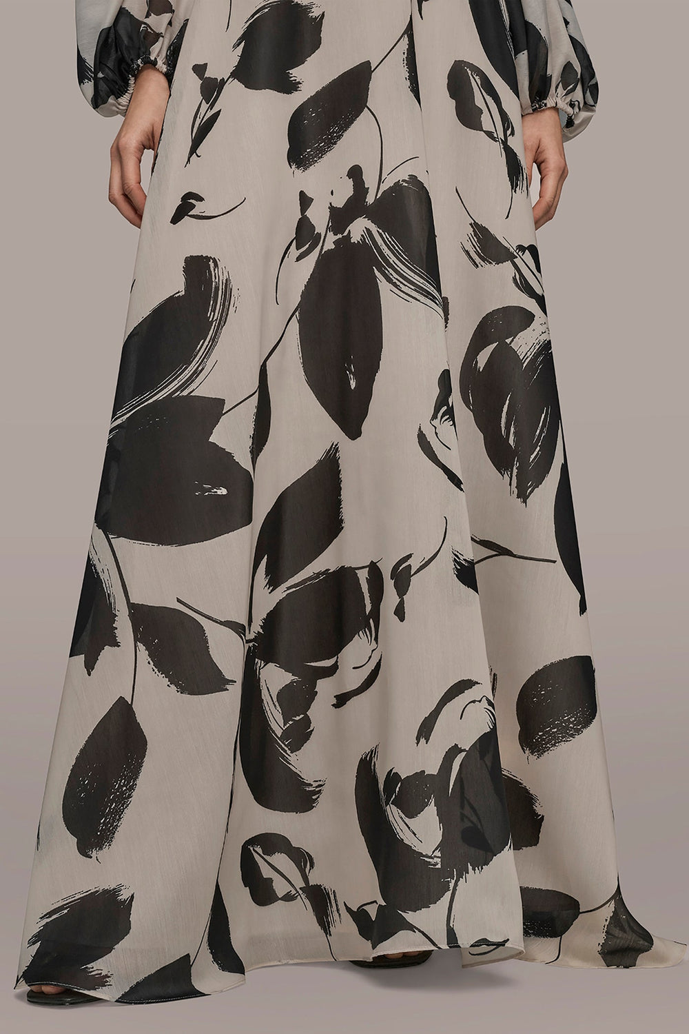 Donna Karan | ORGANZA OFF-THE-SHOULDER FLORAL GOWN