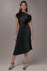 Donna Karan | SILK-CHARMEUSE MIDI A-LINE DRESS