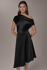 Donna Karan | SILK-CHARMEUSE MIDI A-LINE DRESS