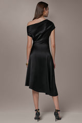 Donna Karan | SILK-CHARMEUSE MIDI A-LINE DRESS