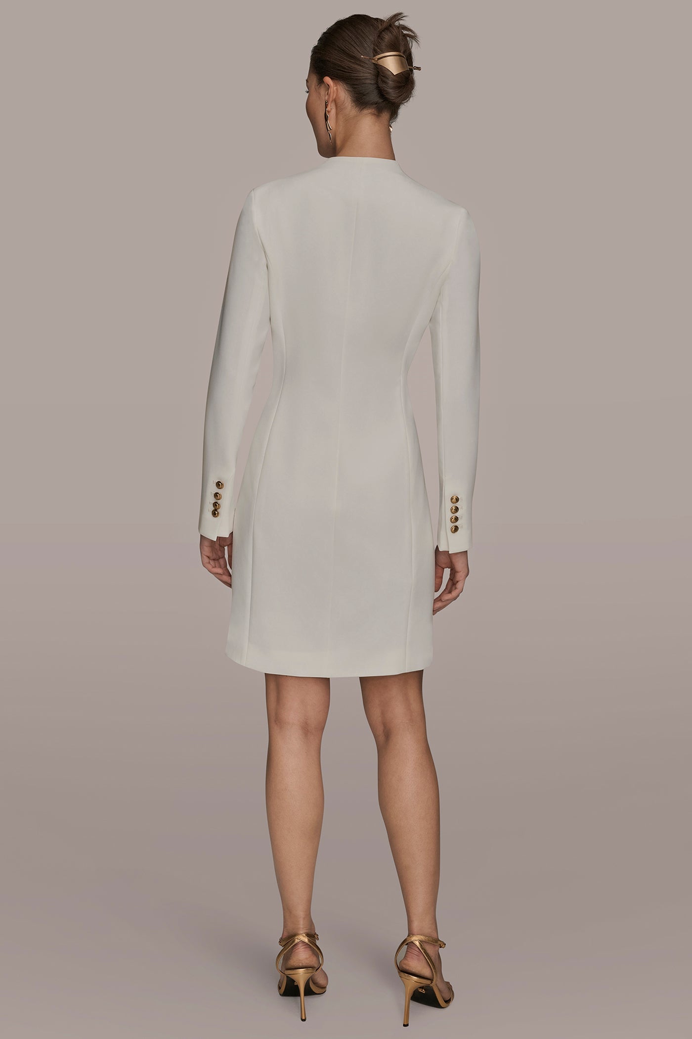 Donna Karan | LONG SLEEVE MINI WRAP JACKET DRESS