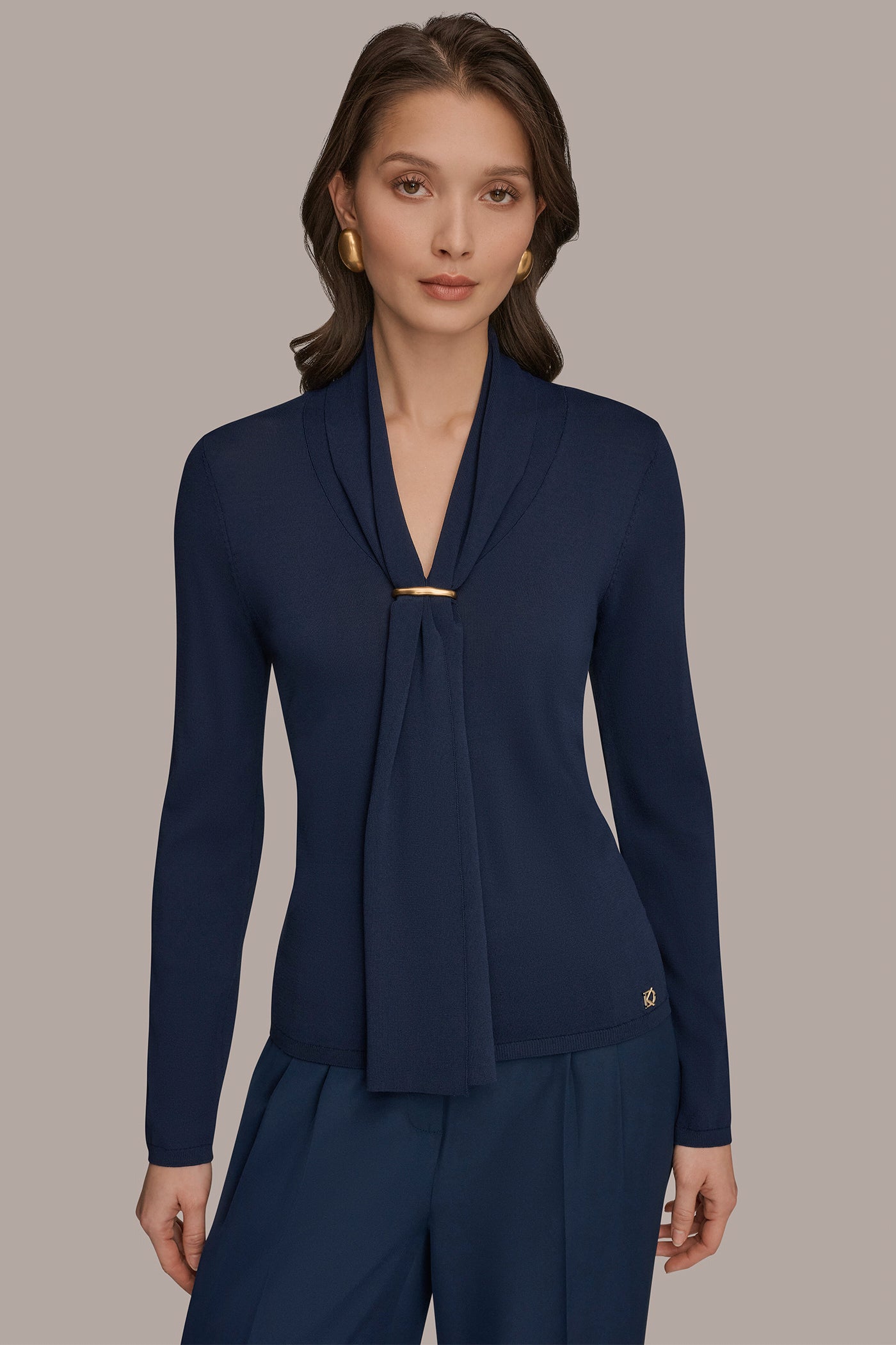 Donna Karan | DRAPED SCARF SWEATER
