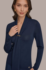 Donna Karan | DRAPED SCARF SWEATER