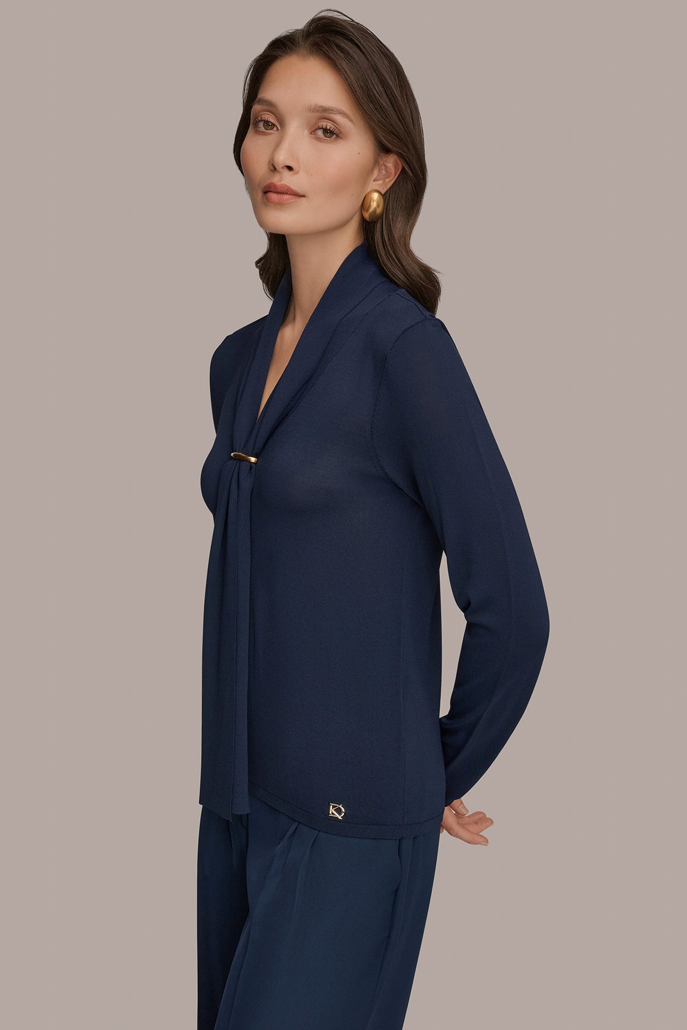 Donna Karan | DRAPED SCARF SWEATER
