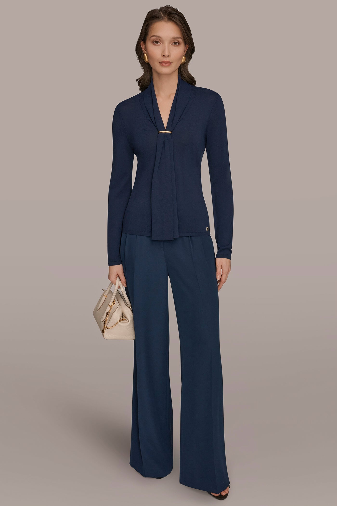 Donna Karan | DRAPED SCARF SWEATER