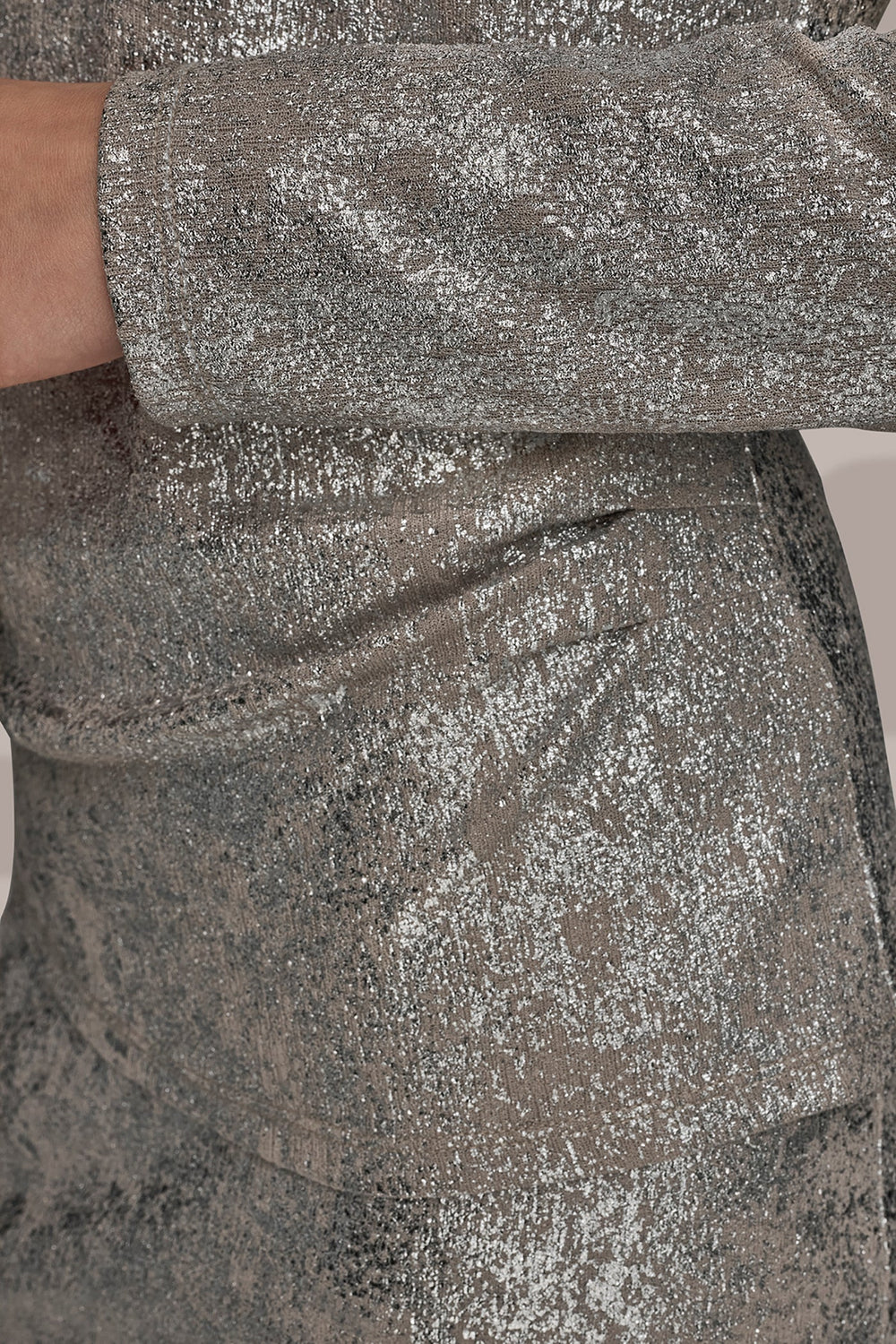 Donna Karan | LONG SLEEVE FOIL TOP