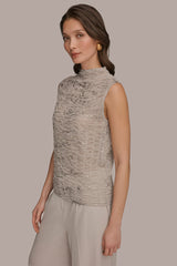Donna Karan | METALLIC RUCHED SWEATER