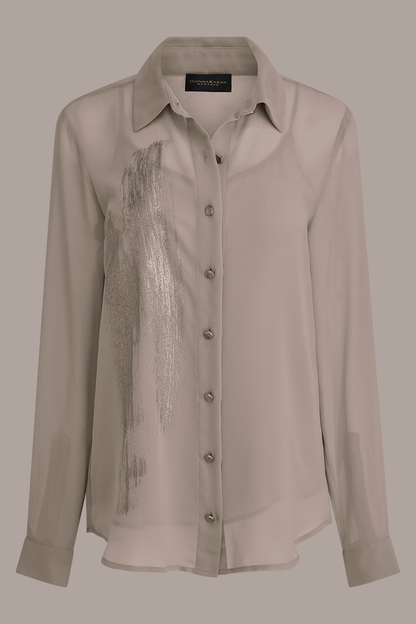 Donna Karan | METALLIC BRUSHSTROKE BLOUSE
