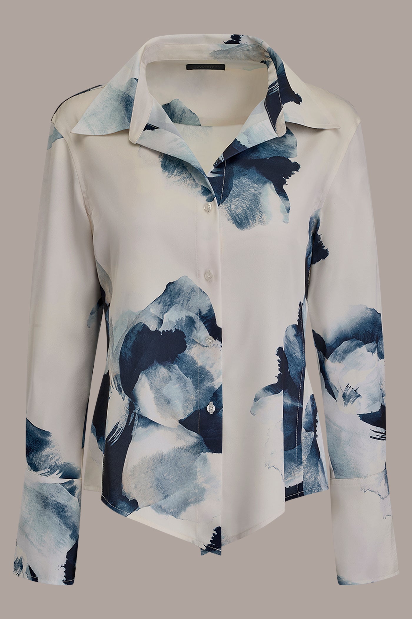 Donna Karan | FLORAL HIGH-LOW BLOUSE