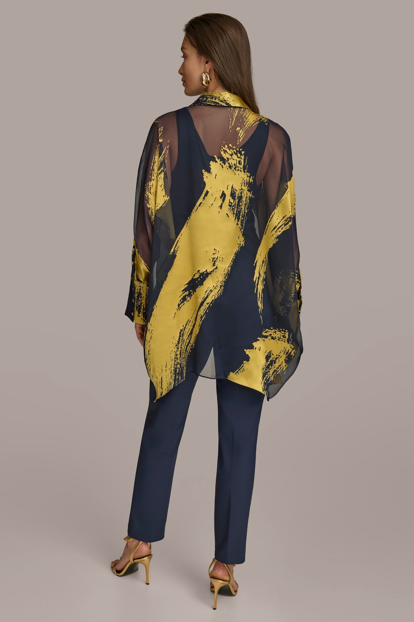 Donna Karan | PRINT COLLARED TUNIC