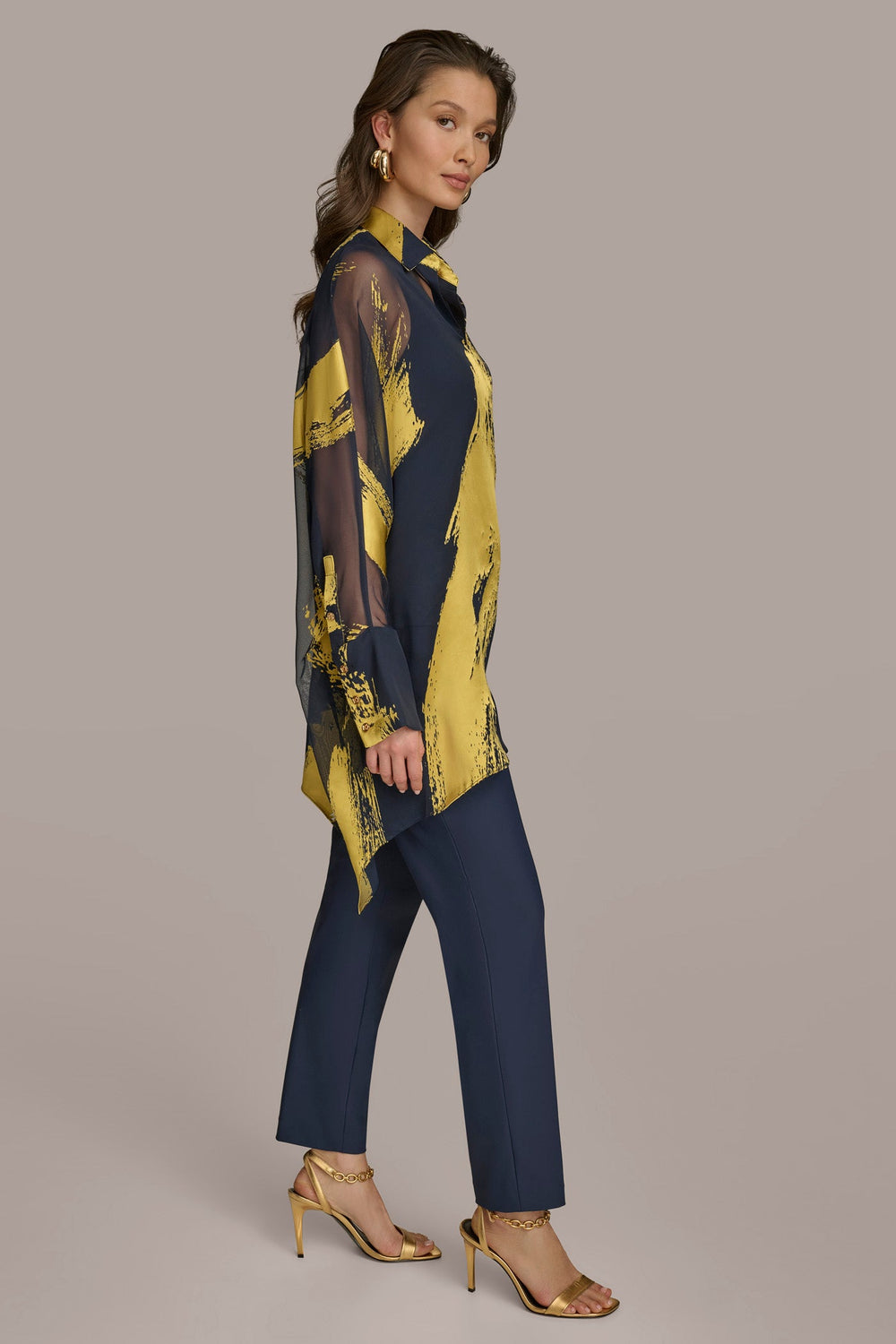 Donna Karan | PRINT COLLARED TUNIC