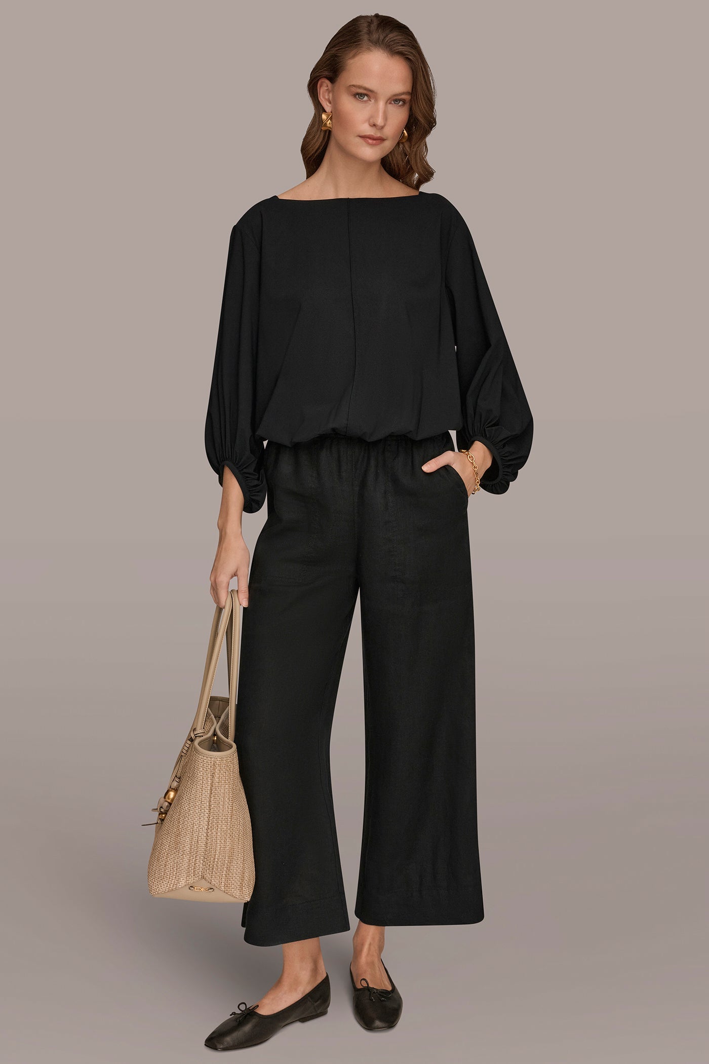 Donna Karan | THE MODERN TRAVEL BALLOON SLEEVE BLOUSE