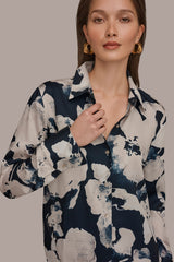 Donna Karan | DRAWSTRING HEM BLOUSE