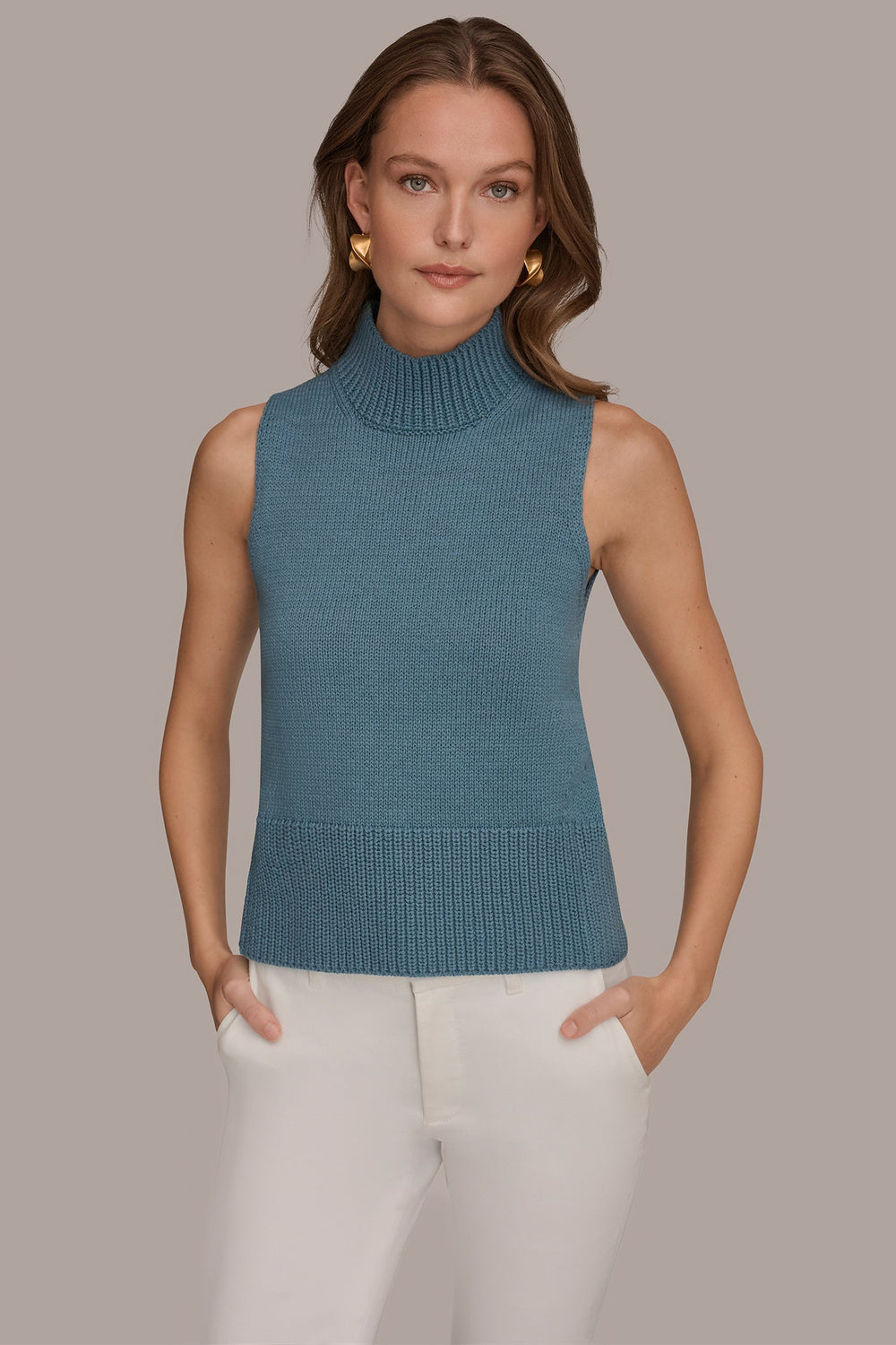 Donna Karan | SLEEVELESS A-LINE SWEATER