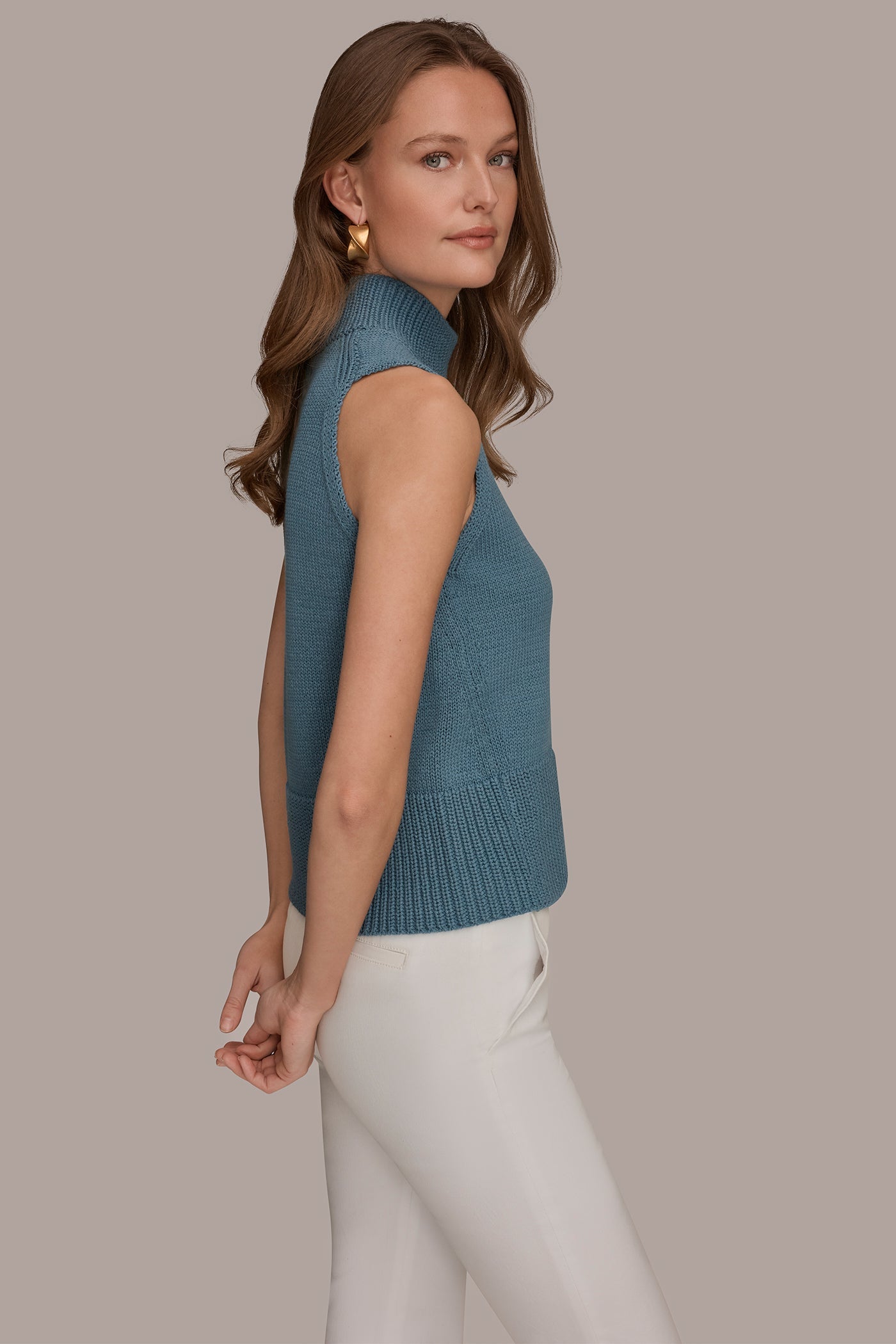 Donna Karan | SLEEVELESS A-LINE SWEATER