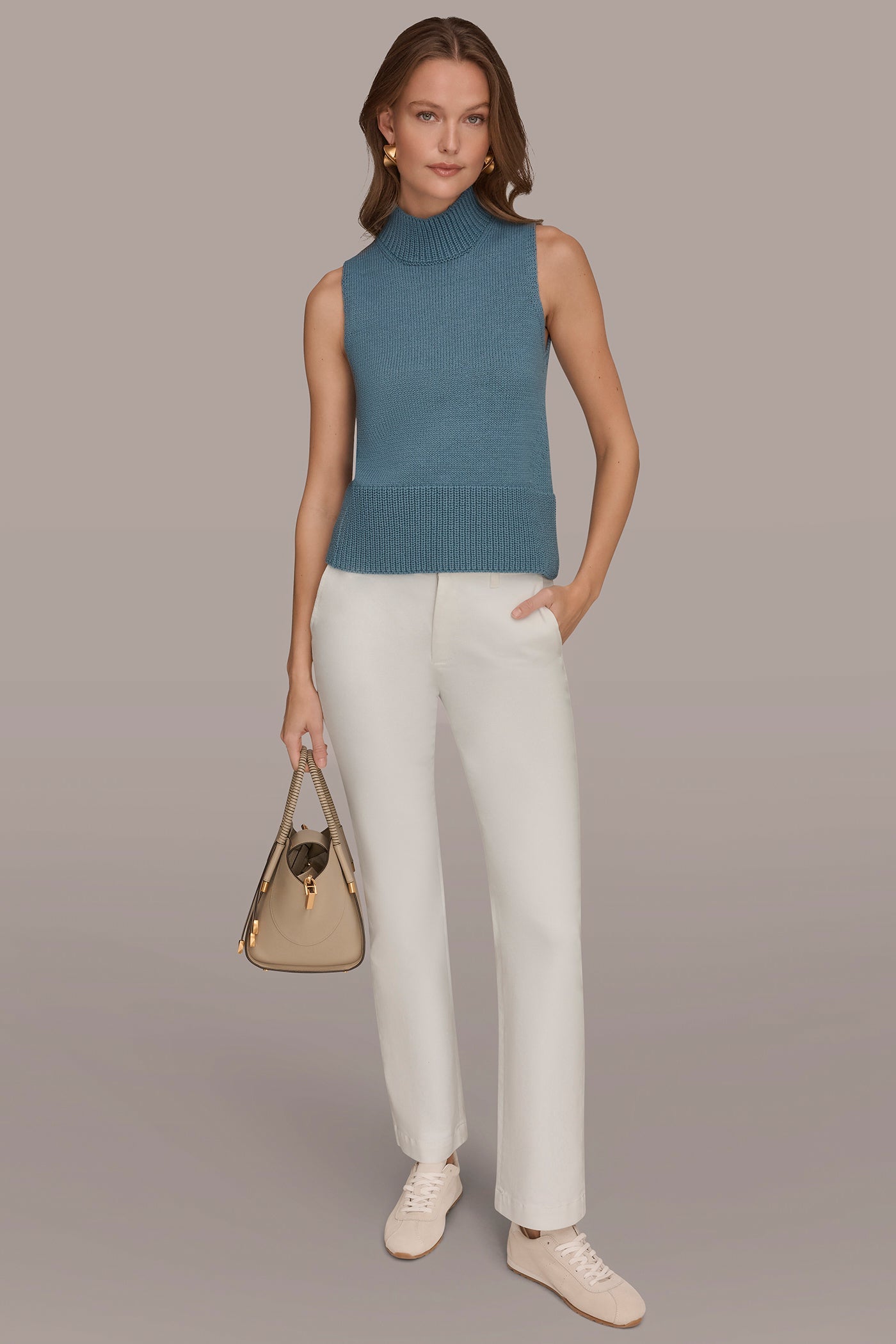 Donna Karan | SLEEVELESS A-LINE SWEATER