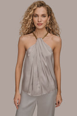 Donna Karan | TWIST HALTERNECK BLOUSE