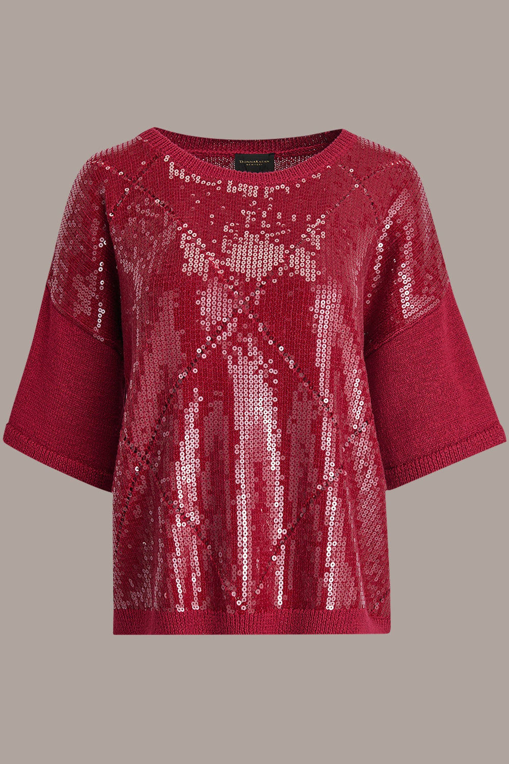 Donna Karan | ELBOW-SLEEVE SEQUIN SWEATER