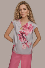 Donna Karan | CIRCLE KEYHOLE BLOUSE