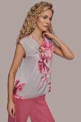 Donna Karan | CIRCLE KEYHOLE BLOUSE