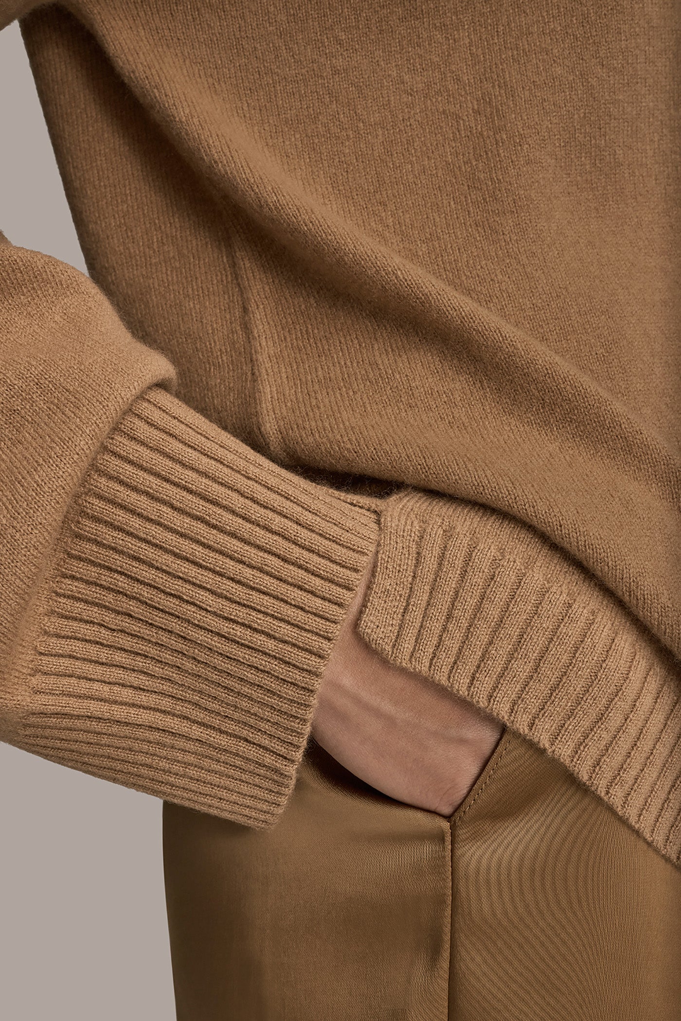 Donna Karan | WOOL AND CASHMERE-BLEND MOCK-NECK SWEATER
