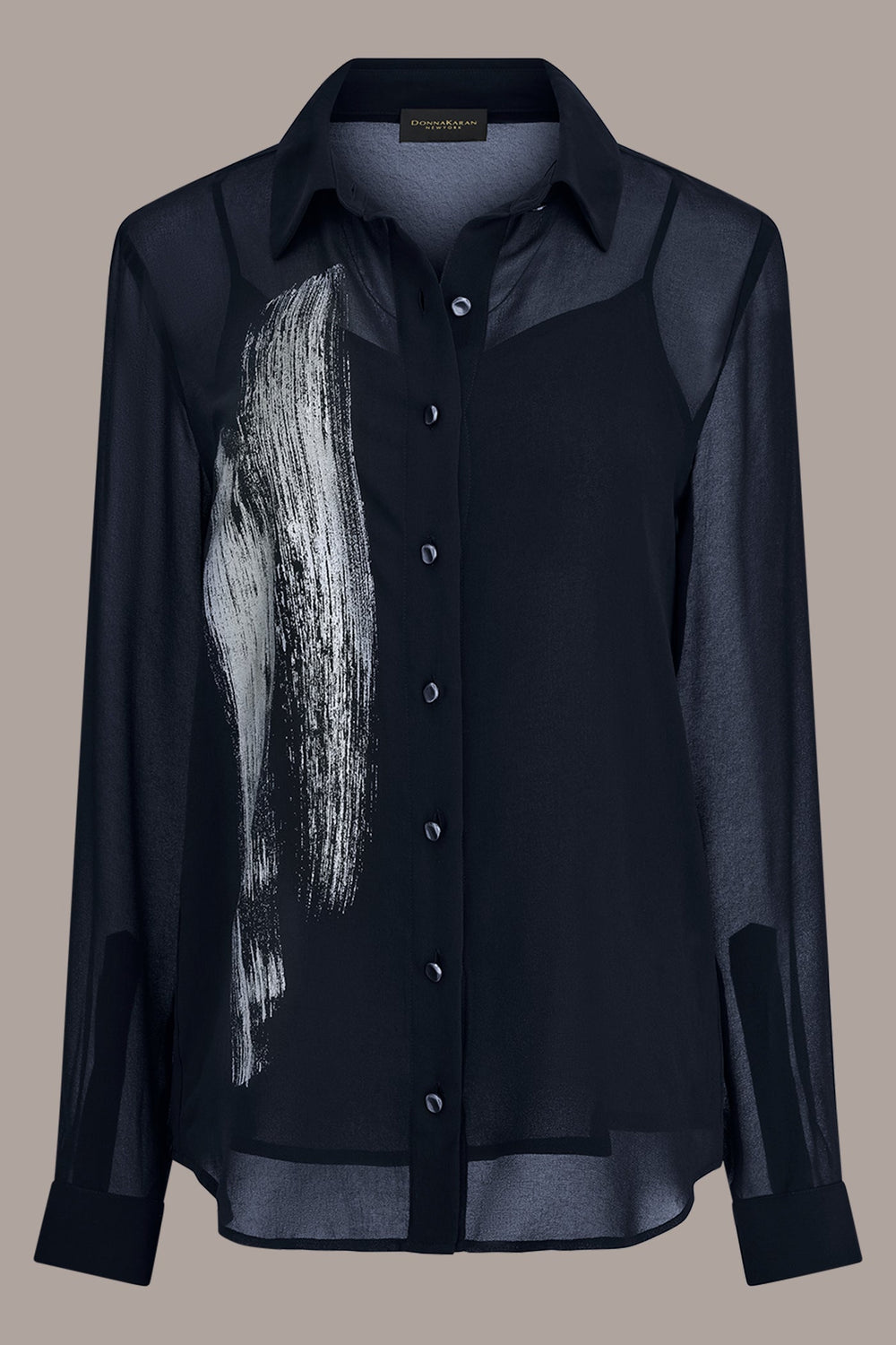 Donna Karan | METALLIC BRUSHSTROKE BLOUSE