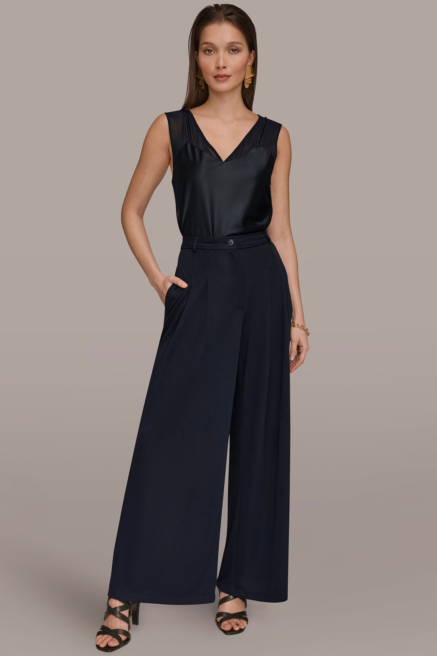 Donna Karan | PLEATED KNIT PANT