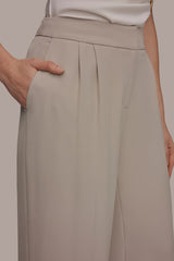 Donna Karan | MID-RISE PLEATED WIDE-LEG SUIT PANT