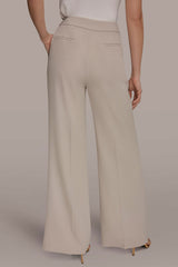 Donna Karan | MID-RISE PLEATED WIDE-LEG SUIT PANT