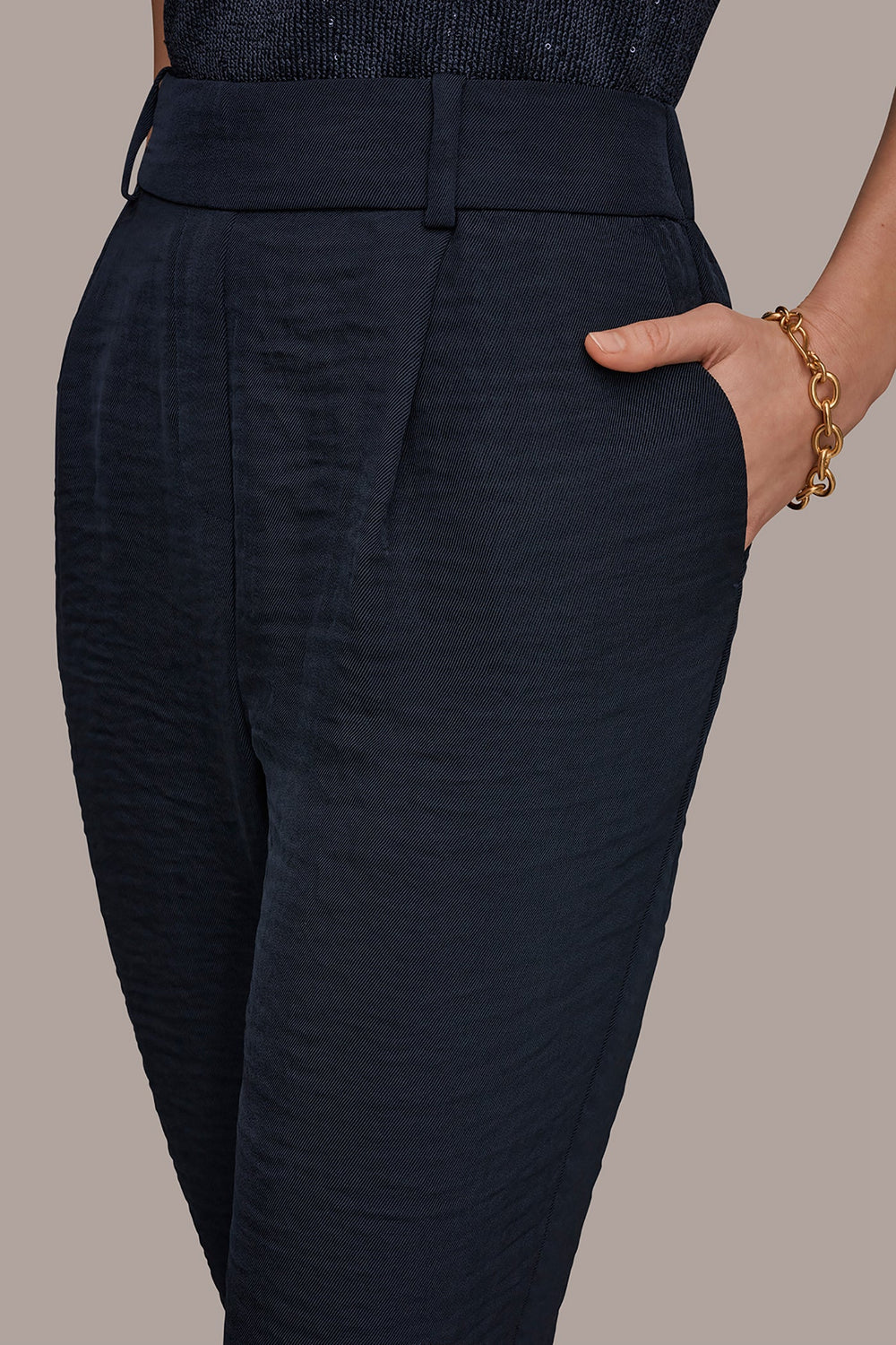 Donna Karan | PLEATED STRAIGHT PANT