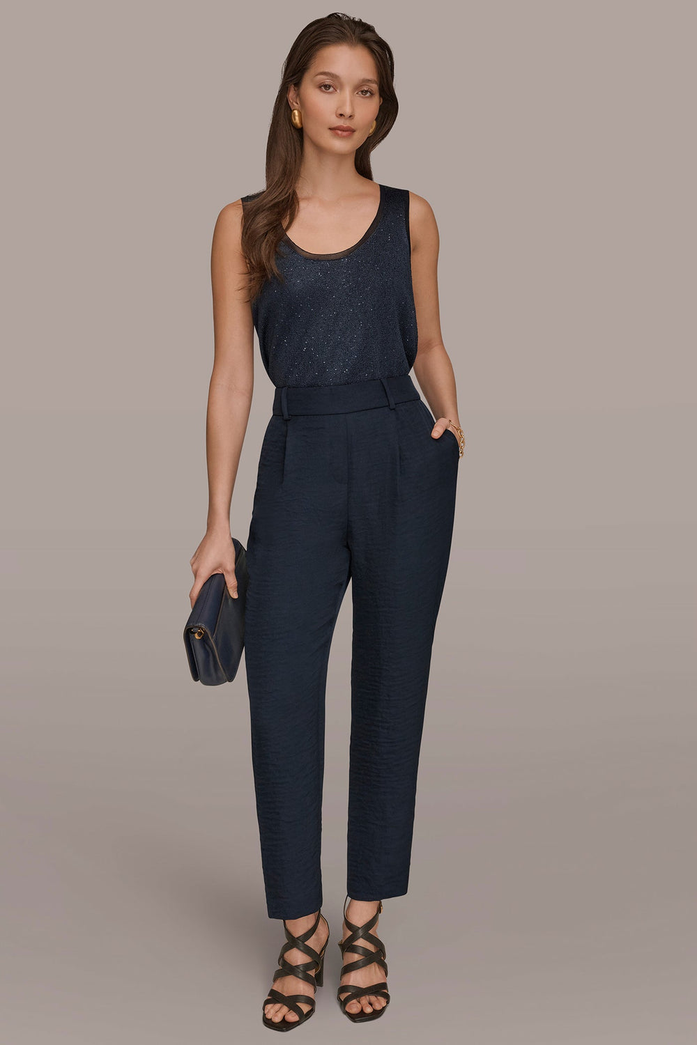 Donna Karan | PLEATED STRAIGHT PANT