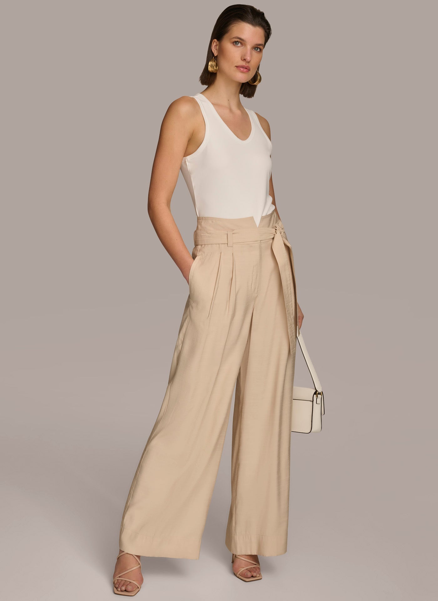 Donna Karan | HIGH WAIST WIDE LEG PANT