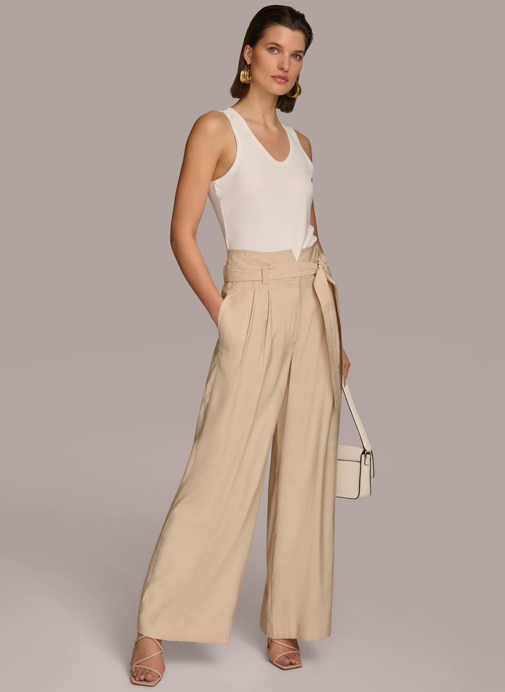 Donna Karan | HIGH WAIST WIDE LEG PANT