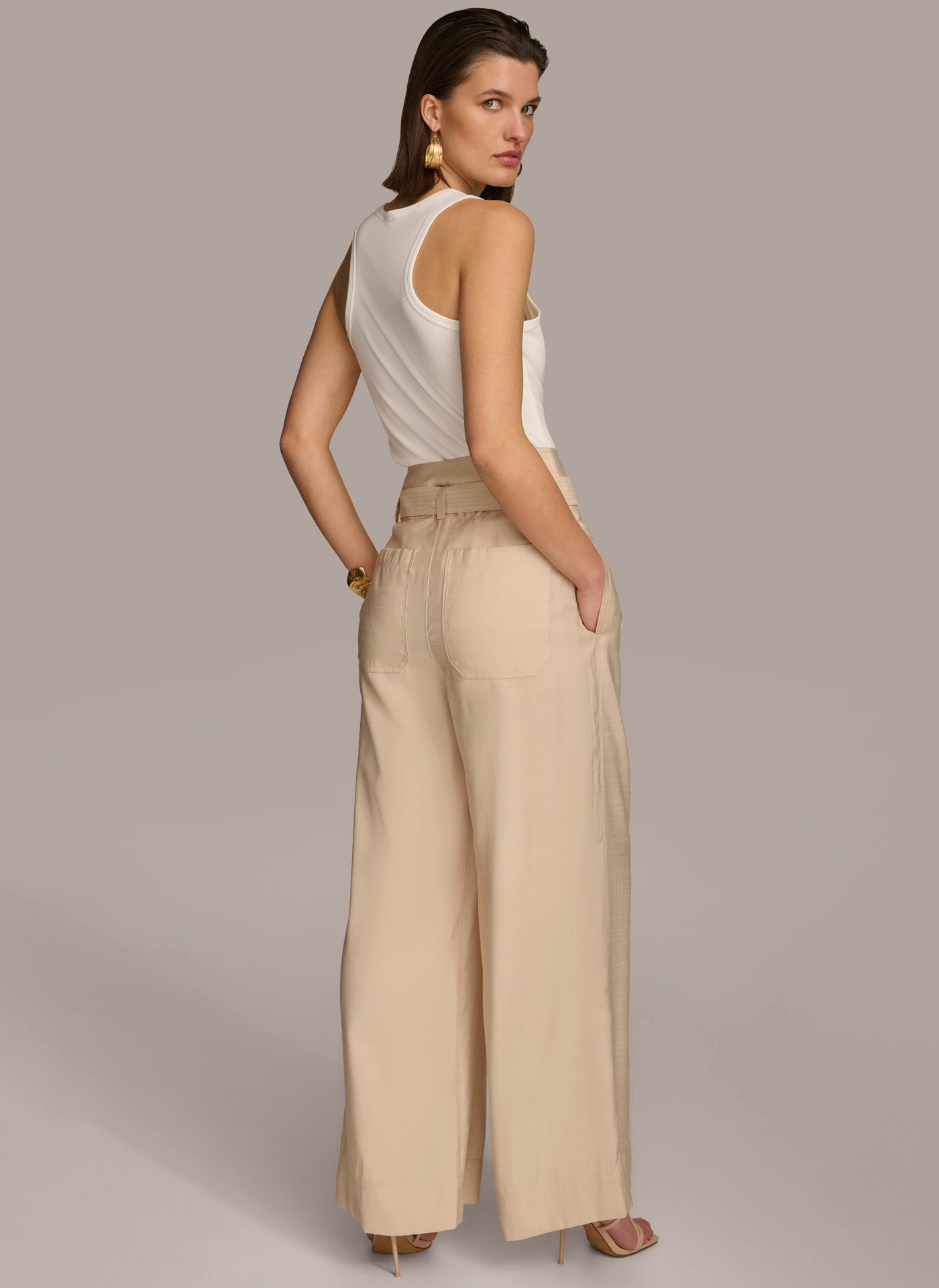 Donna Karan | HIGH WAIST WIDE LEG PANT